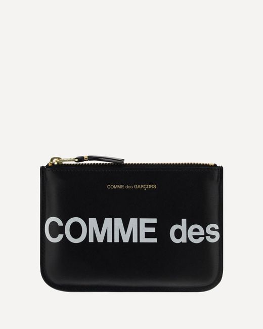 Comme des Garçons Black Leather Coin Purse for men