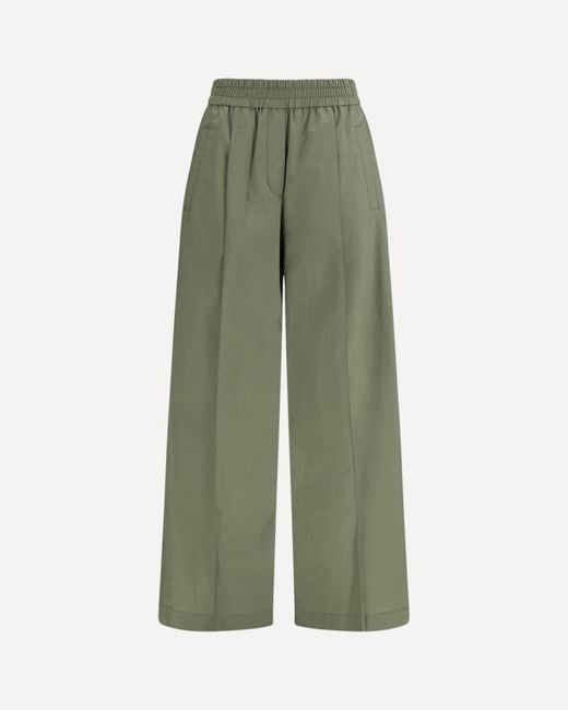 Brunello Cucinelli Green Mixed Cotton Pants