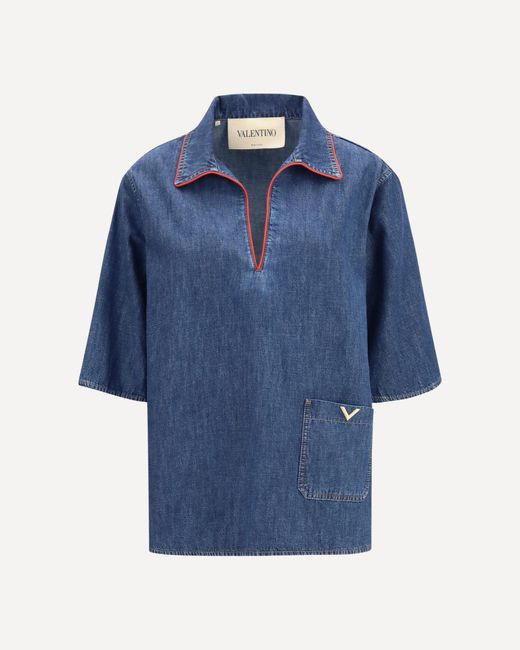 Valentino Blue Denim Shirt