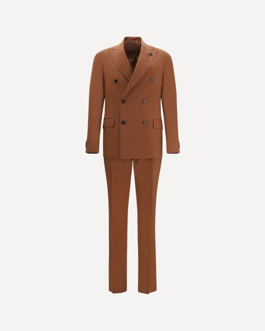 Lardini Brown Iconic Cotton Suit for men