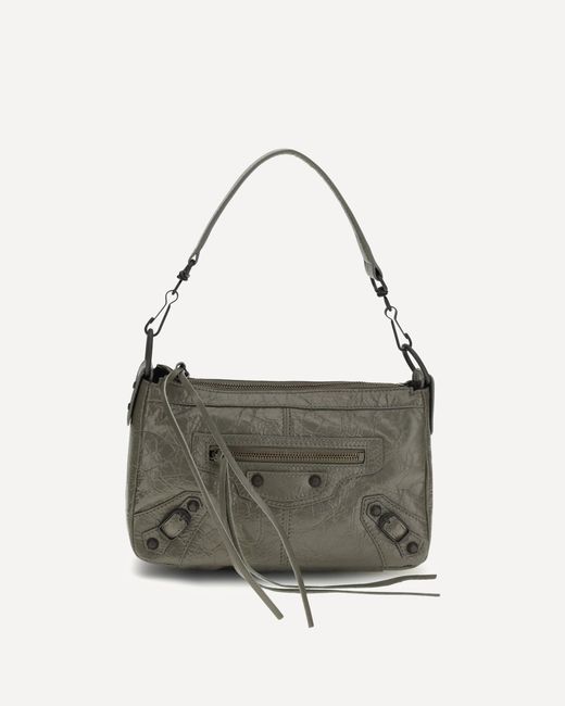 Balenciaga Gray Le City Moto Mini Handbag