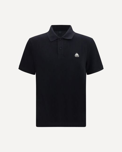 Moose Knuckles Black Everett Polo for men