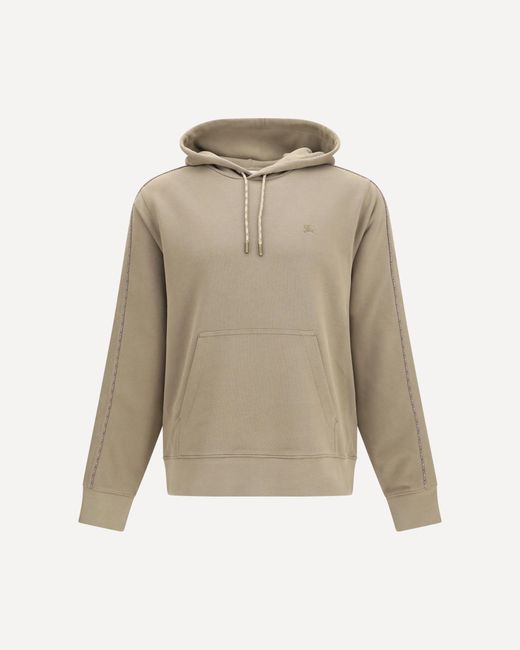 Burberry Natural Check Hoodie With Drawstrings for men