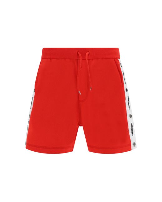DSquared² Red Bermuda Shorts for men