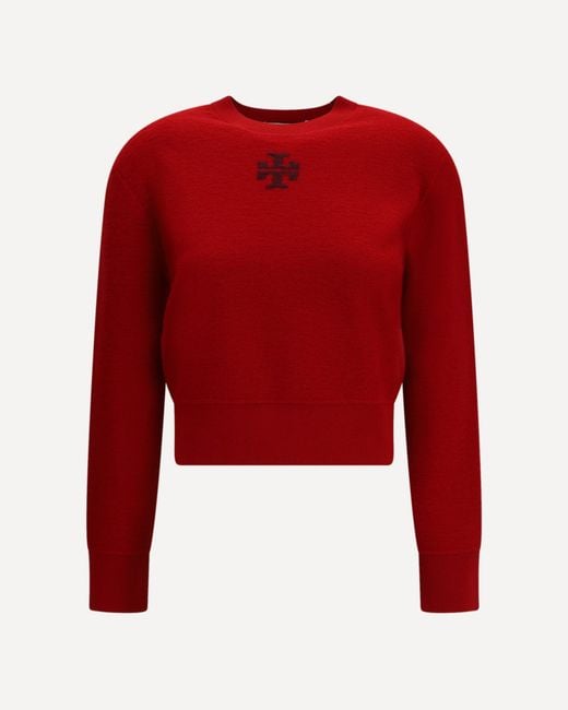 Tory Burch Red Wool Sweater