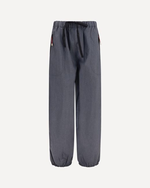 Prada Blue Wool And Mohair Pants