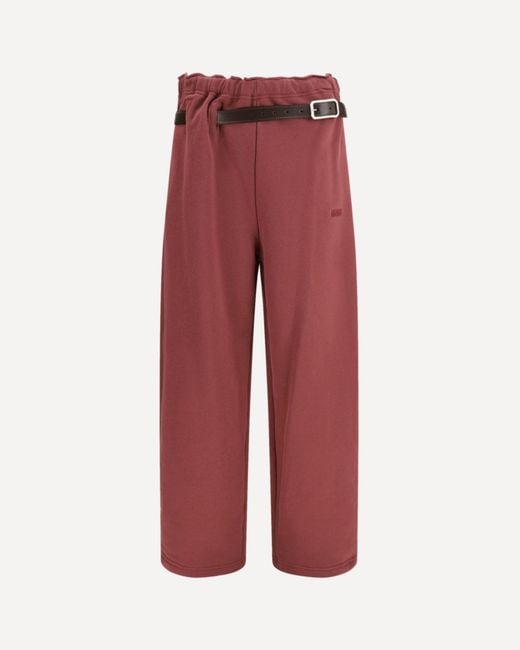Magliano Red Buckle-Belt Track Pants for men