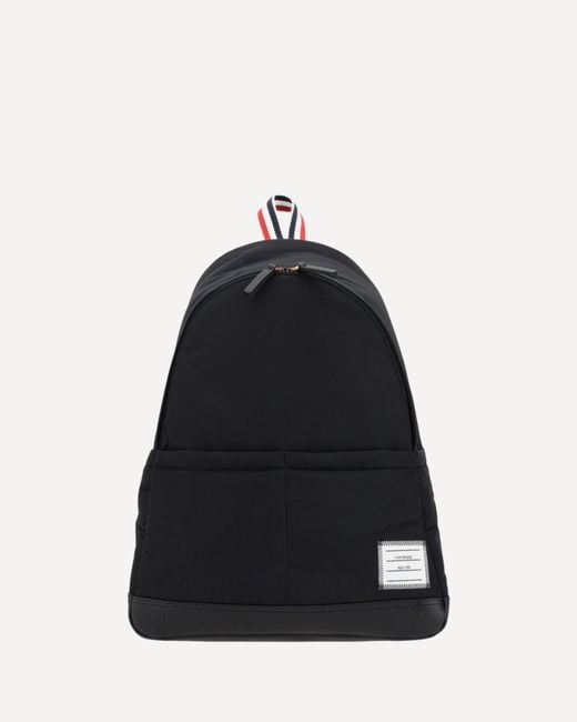 Thom Browne Blue Logoed Backpack for men