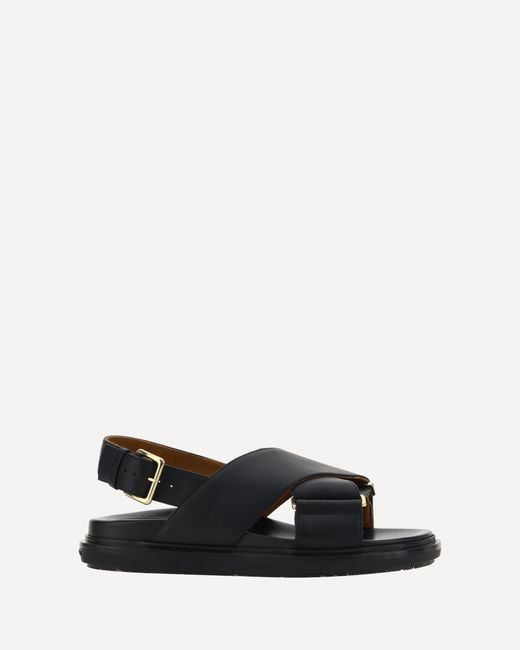 Marni Black "Fussbett" Sandals