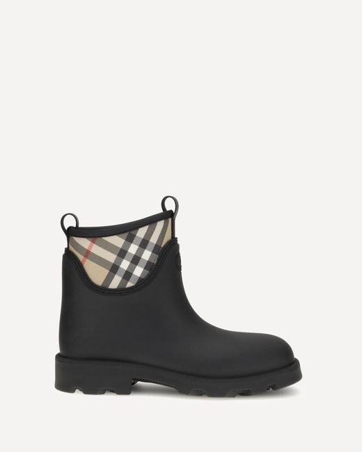 Burberry Black Marsh Stamp Ankle Boots for men