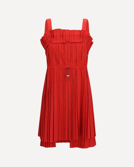 Fendi Red Short Faille Dress
