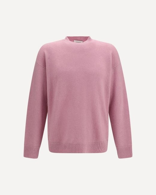 Laneus Pink Cashmere And Silk Crewneck Sweater for men
