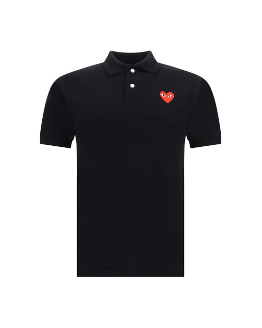 COMME DES GARÇONS PLAY Black Polo Shirts for men