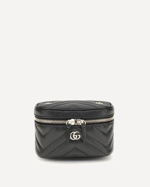 Gucci Black Gg Marmont Beauty Case Nano