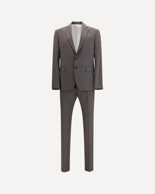 DSquared² Gray Single-Breasted Wool-Blend Suit for men