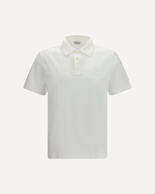 Burberry White Jwear Cotton Piqué Polo Shirt for men