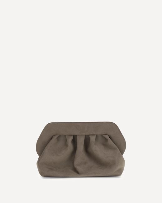 THEMOIRÈ Brown Bios Suede Clutch Bag