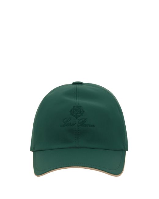 Loro Piana Green Baseball Hat for men