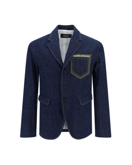 DSquared² Blue Blazers E Vests for men