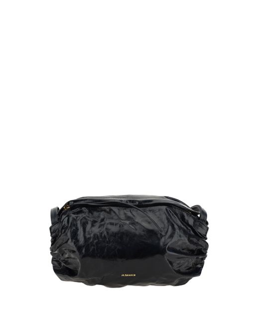 Jil Sander Black 'Crossbody' Small Calf Leather Bag