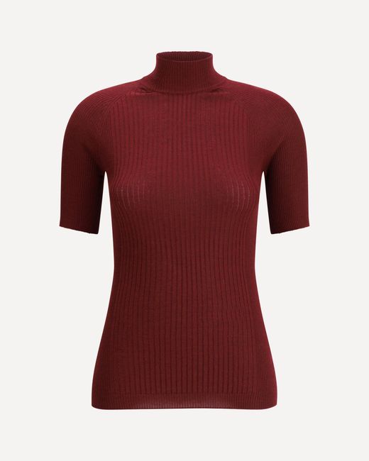 Sa Su Phi Red Ribbed Knit Top