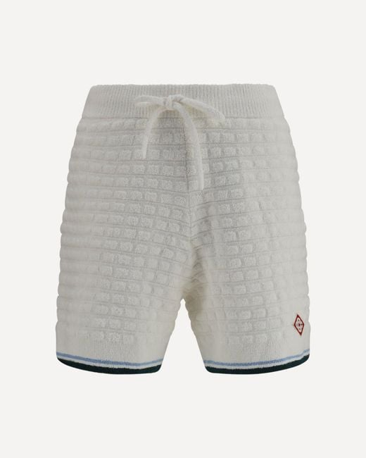 Casablanca Gray Bouclé Tennis Shorts for men