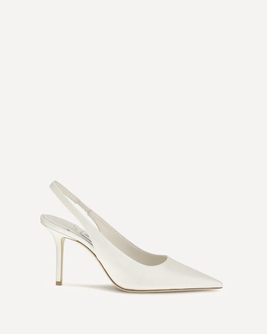 Jimmy Choo White Slingback Love Pumps