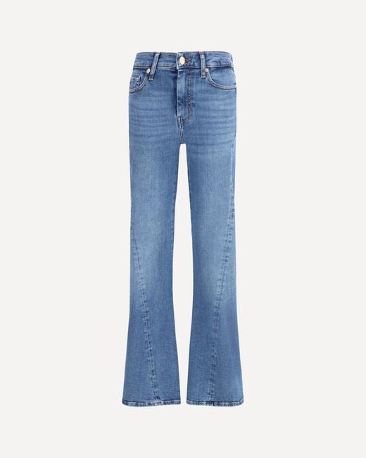 7FOR Blue Dojo Tailorless Flare Jeans