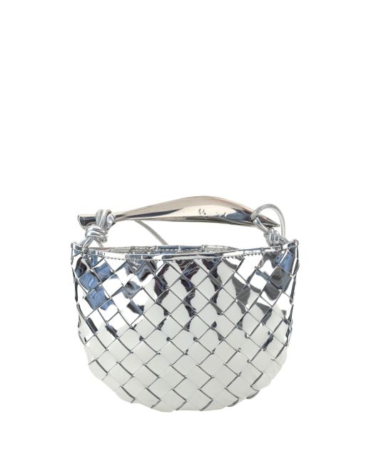 Borsa A Tracolla Mini Sardine di Bottega Veneta in White