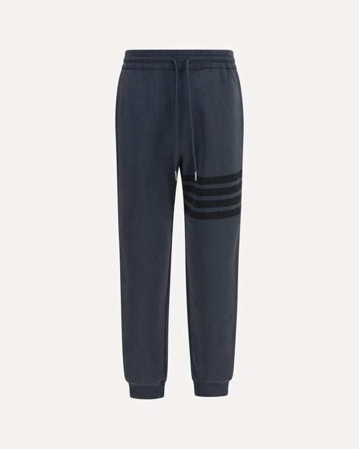Thom Browne Blue Loopback-Bar Track Pants for men