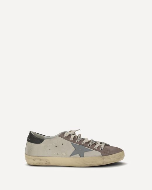 Golden Goose Deluxe Brand White Super Star Suede Sneakers for men