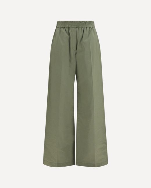 Brunello Cucinelli Green Pants With Elasticated Waist