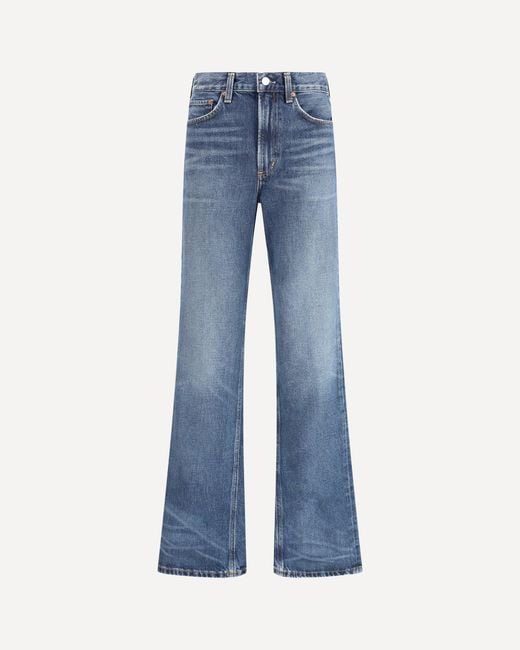 Agolde Blue Kick Boot Jeans Stencil Color Mid Rise