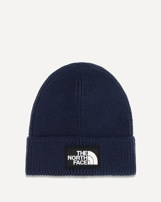 The North Face Blue Beanie With Logo for men