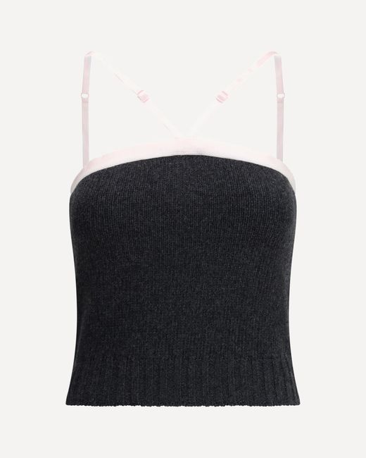 Prada Black Virgin Wool Crop Top