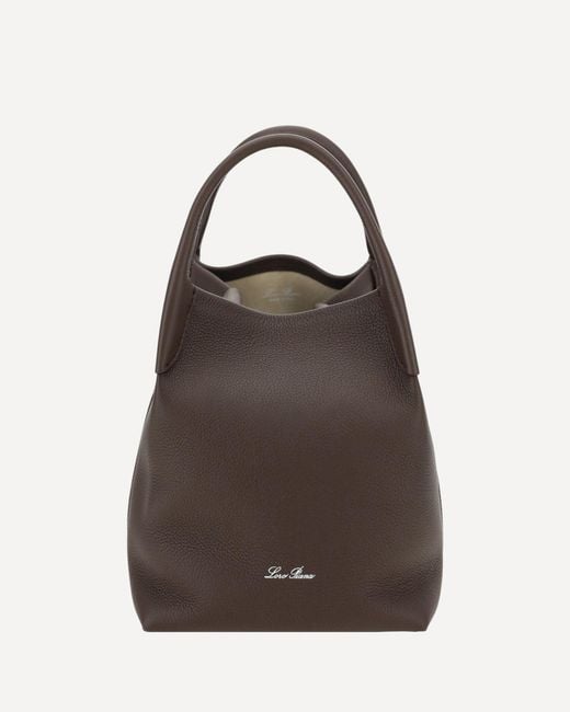 Loro Piana Brown Small Bale Bucket Bag