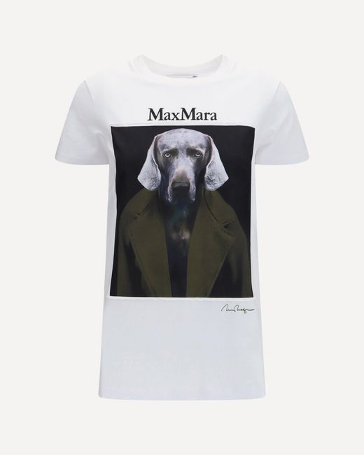 Max Mara Black Calca Graphic Print T-Shirt
