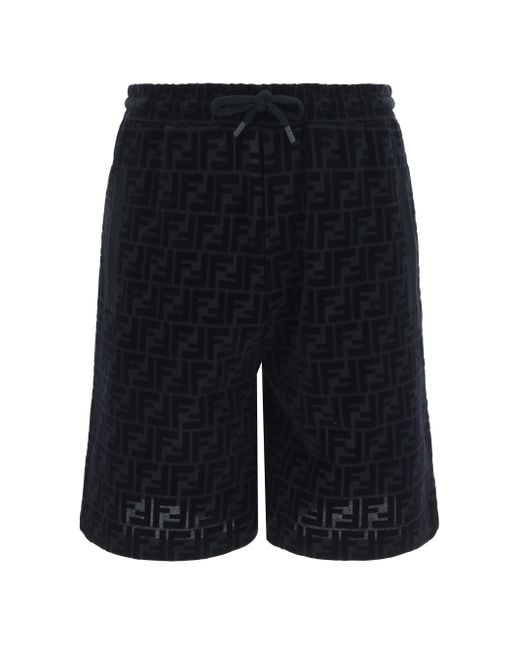 Fendi Black Bermuda Shorts for men