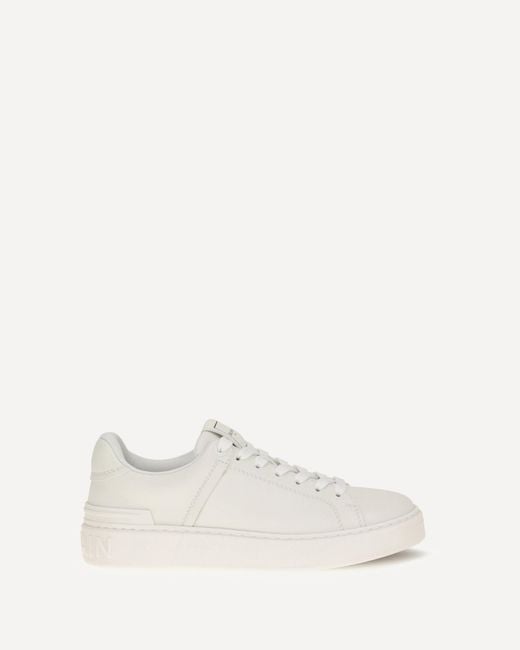 Balmain Natural B-Court Leather Sneakers