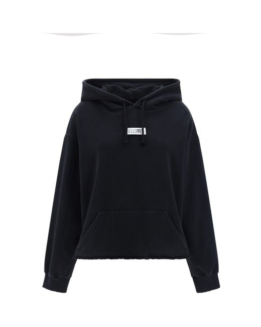 MM6 by Maison Martin Margiela Black Hoodie With Logo,