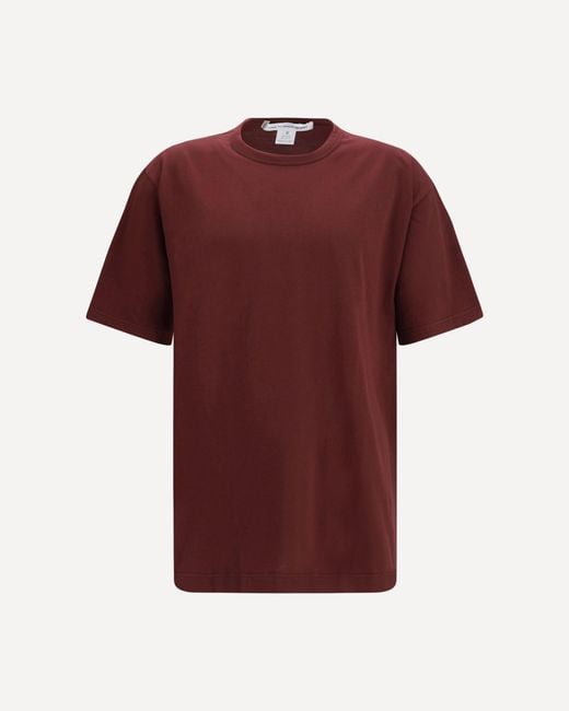 Comme des Garçons Red Short-Sleeved Cotton Crewneck T-Shirt for men