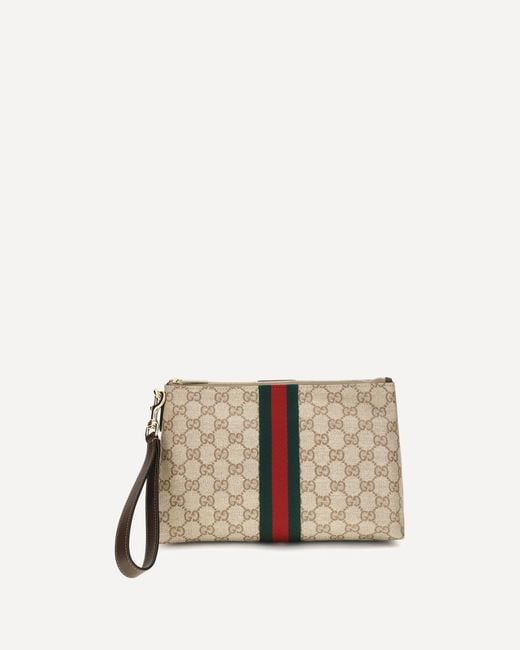 Gucci Natural Small Gg Web Pouch for men