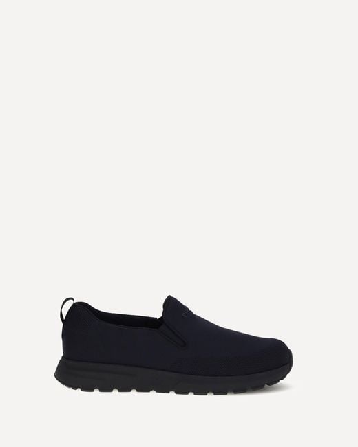 Prada Blue Jersey Slip-On Sneakers for men