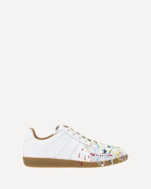 Margiela White Leather Sneakers for men