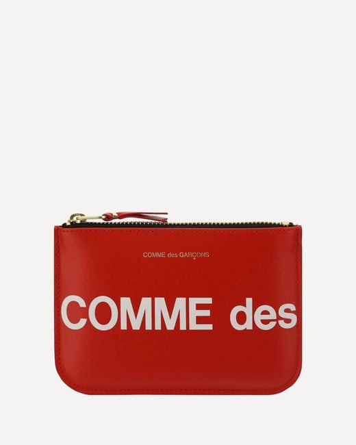 Comme des Garçons Red Leather Coin Purse for men