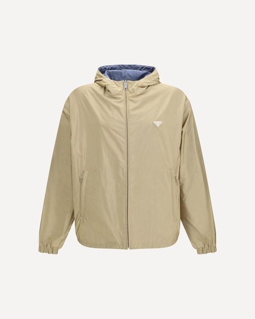 Prada Natural Reversible Re-Nylon Down Jacket for men