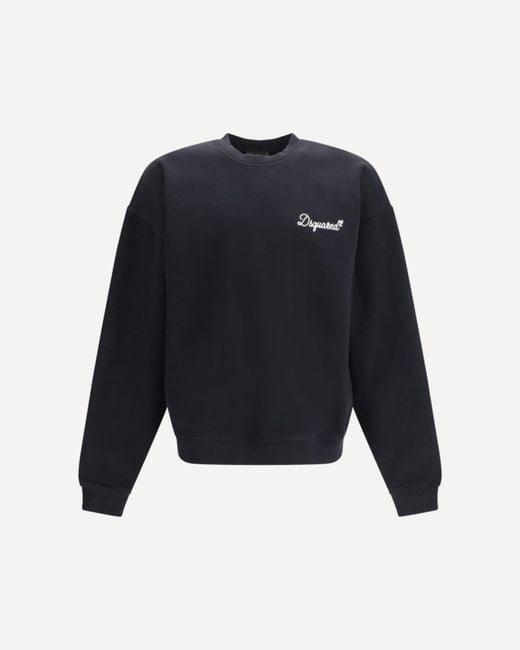 DSquared² Blue Logo Cotton Sweatshirt for men