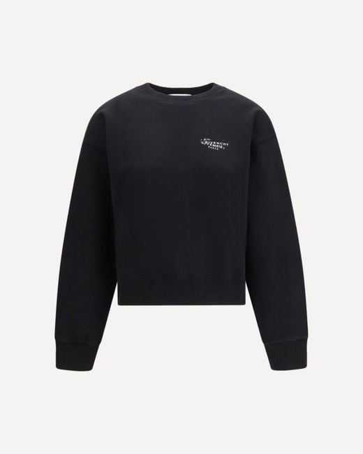 Givenchy Blue Logo Brushed Fabric Sweatshirt