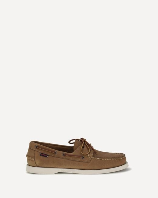 Sebago Brown Docksides Portland Crazy H Loafers for men