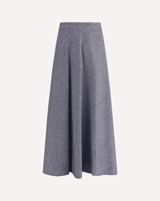 Sara Roka Blue Flared Midi Skir